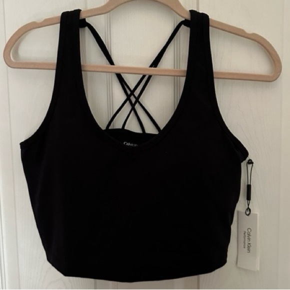 Calvin Klein Women's Strappy Low-Impact Sports Bra | Black | NEW/NWT!!🖤🏋️💪🏼 - Picture 1 of 9
